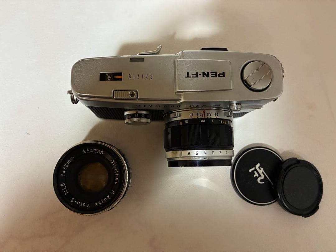 Olympus PEN F フィルムカメラ ズイコーレンズ2本付き