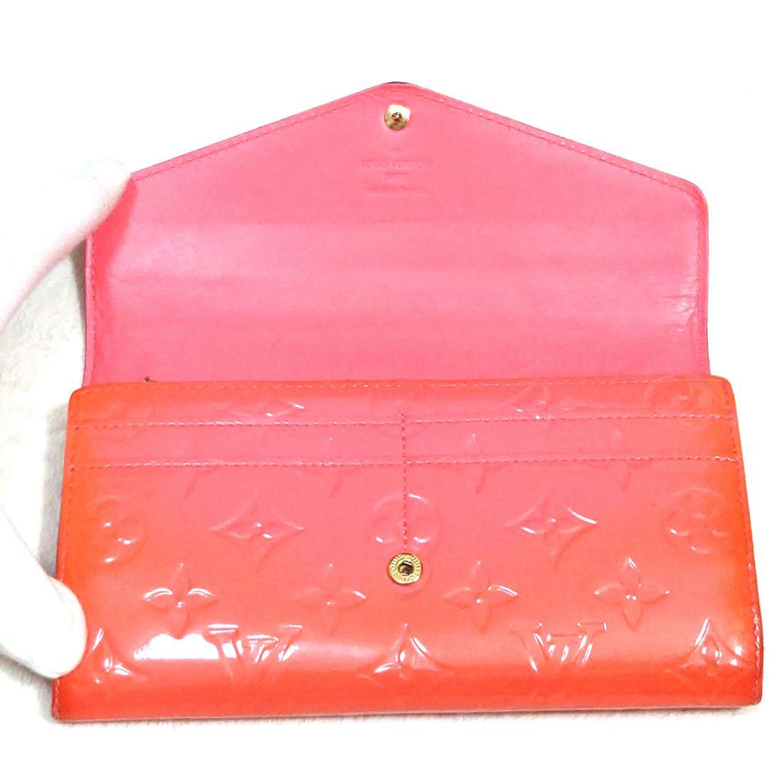 【極美品／新型】ルイヴィトン☆モノグラム／ヴェルニ☆ポルトフォイユ・サラ☆ピンク