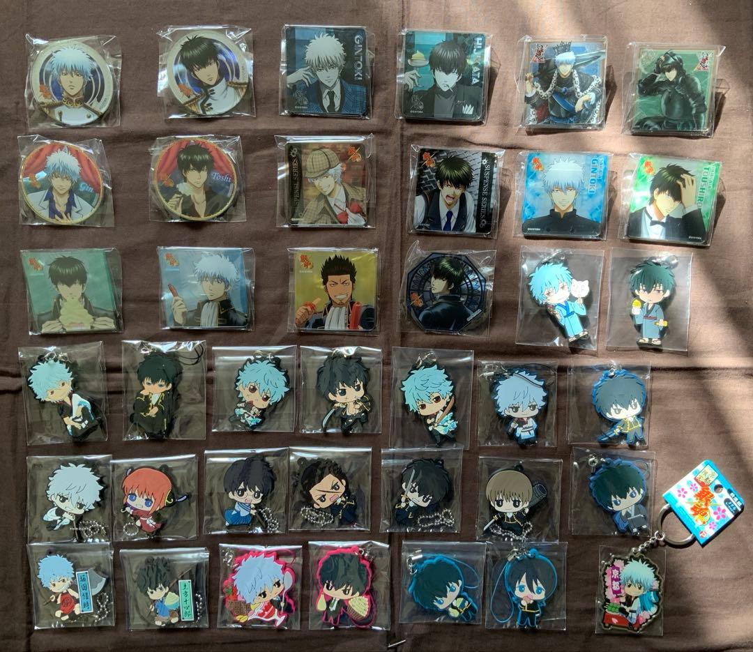 銀魂　坂田銀時　土方十四郎　他　アクリルバッジ　キーホルダー　タオル　等　82点