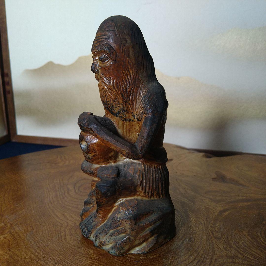 AC45 萬珠焼 京焼 清水焼 聖賢 聖哲像 髑髏しゃれこうべ 時代物