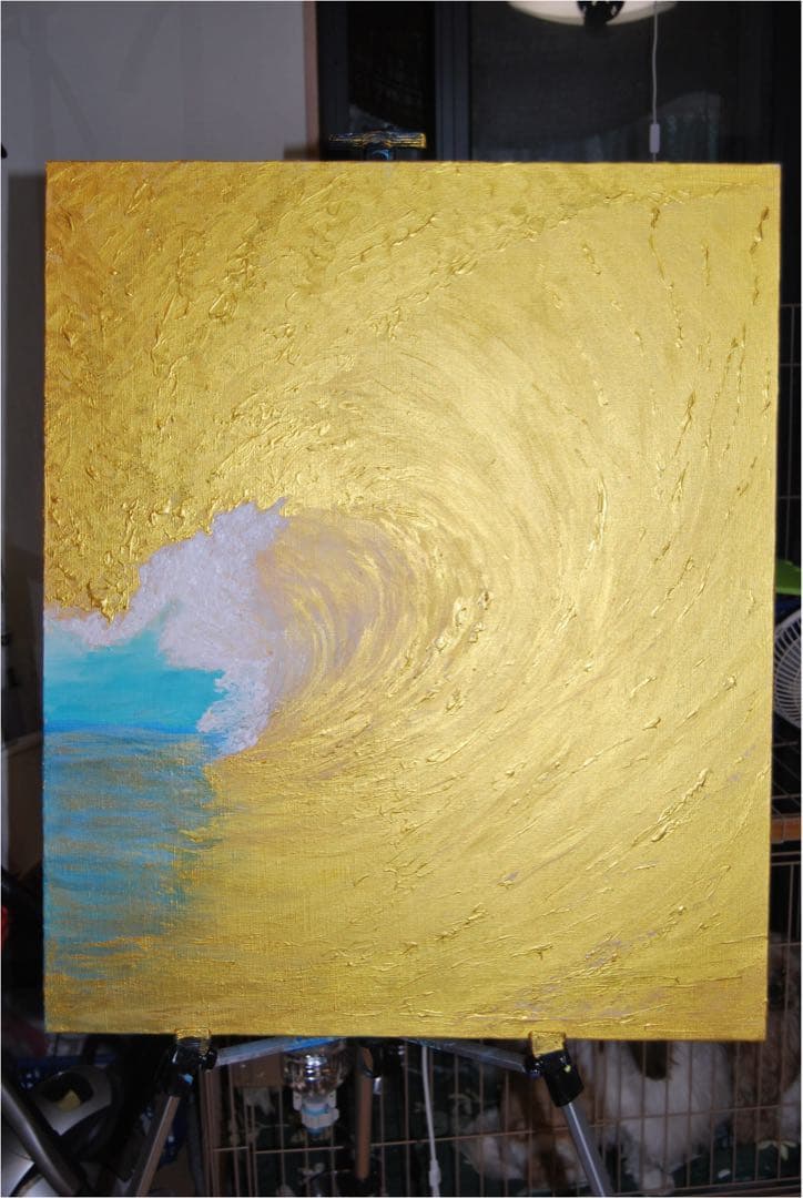 アクリル画題　名輝く未来