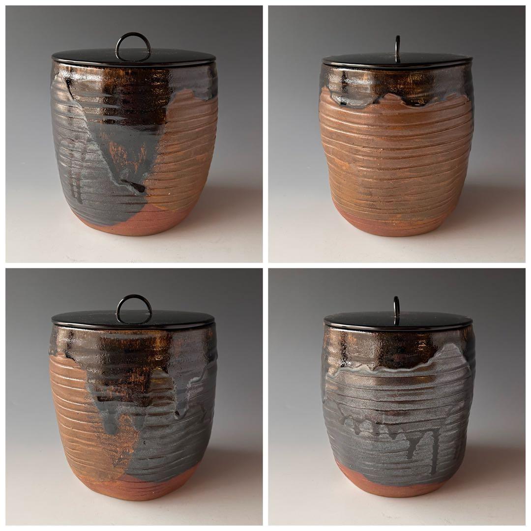 茶道具　高取写　一重口　水指　須田祥豊　共箱　京焼　陶芸　棚　茶会　稽古　裏千家