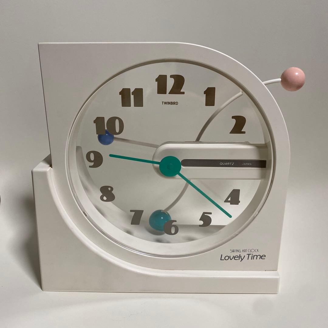 置き時計　ツインバード　ポストモダン　ミッドセンチュリー　スペースエイジ