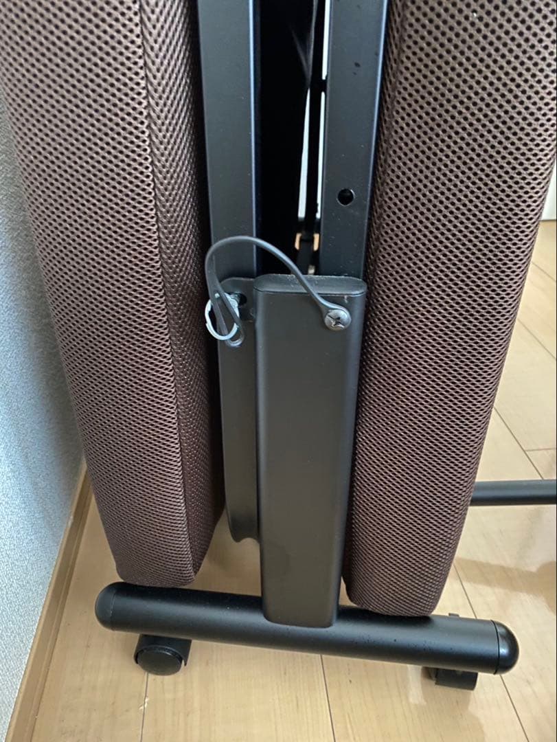 ブラウン 折りたたみベッド キャスター付き