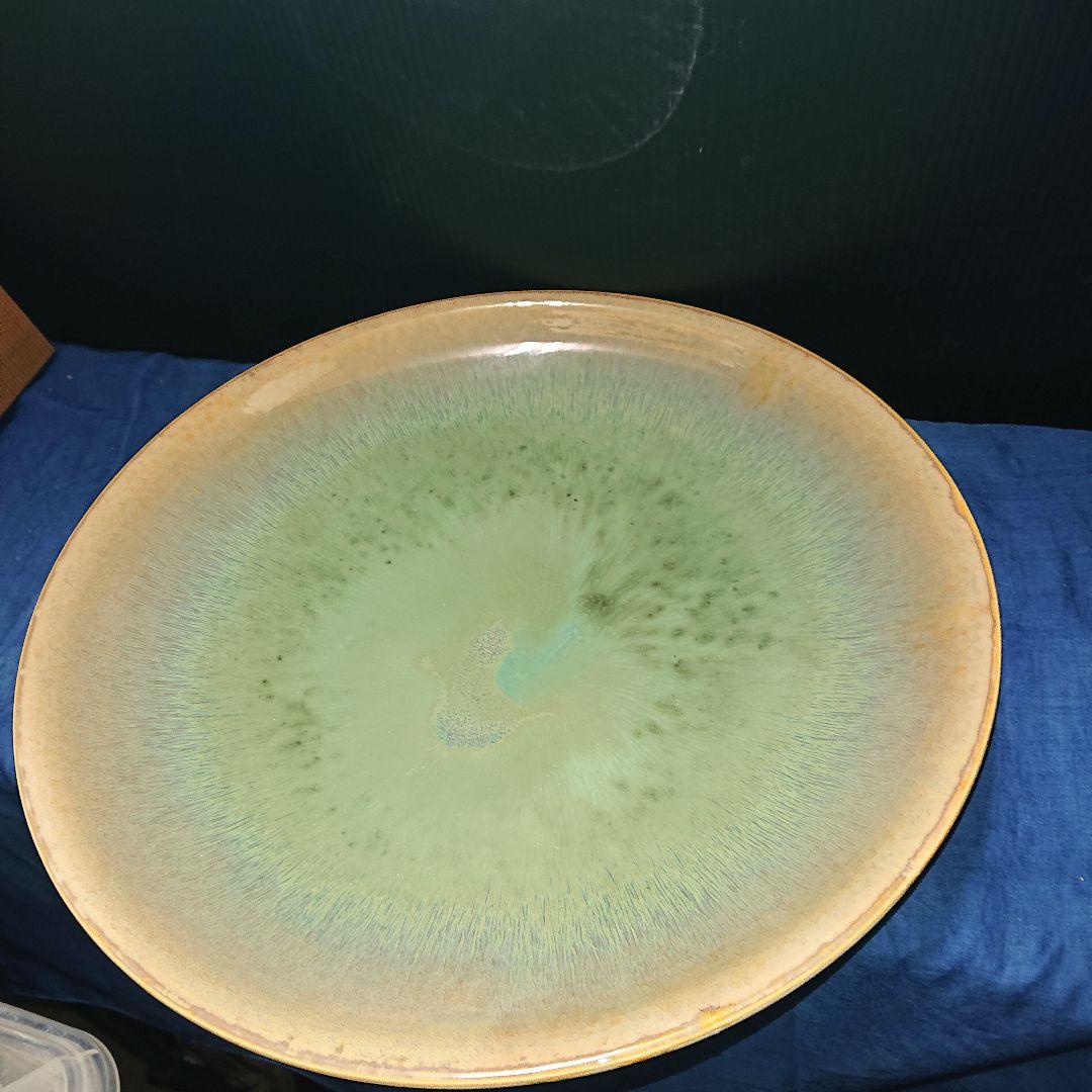 時代物、加藤五山、釣窯釉飾り皿貴重品