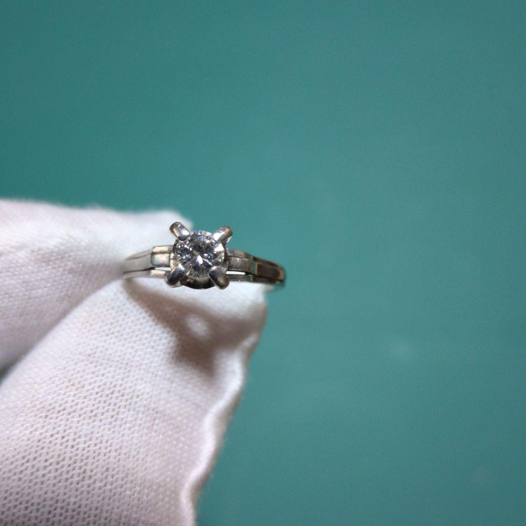 プラチナ　900　ダイヤ　リング　6号