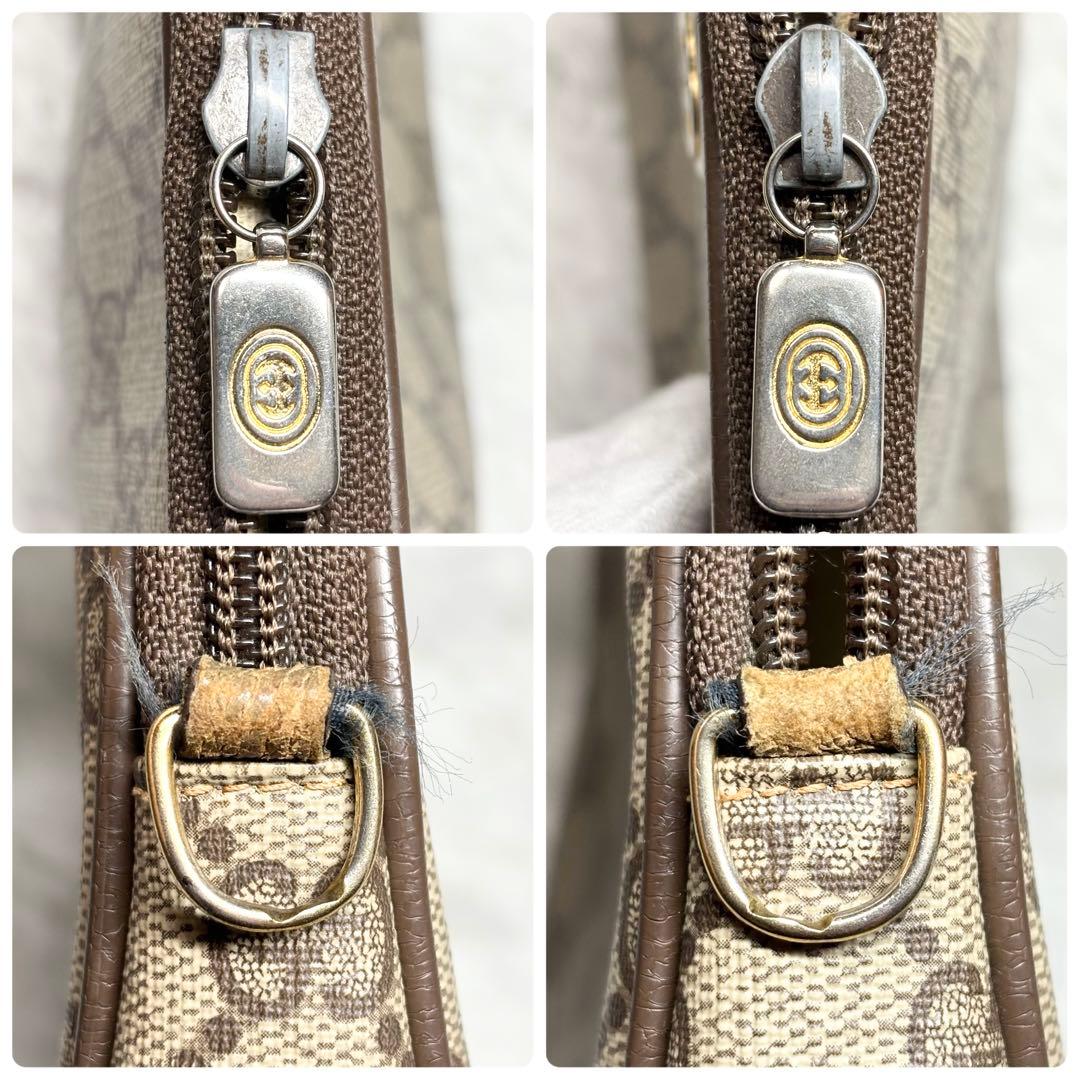 ✨美品✨ グッチ GGスプリーム ショルダーバッグ レザー ベージュ 2way