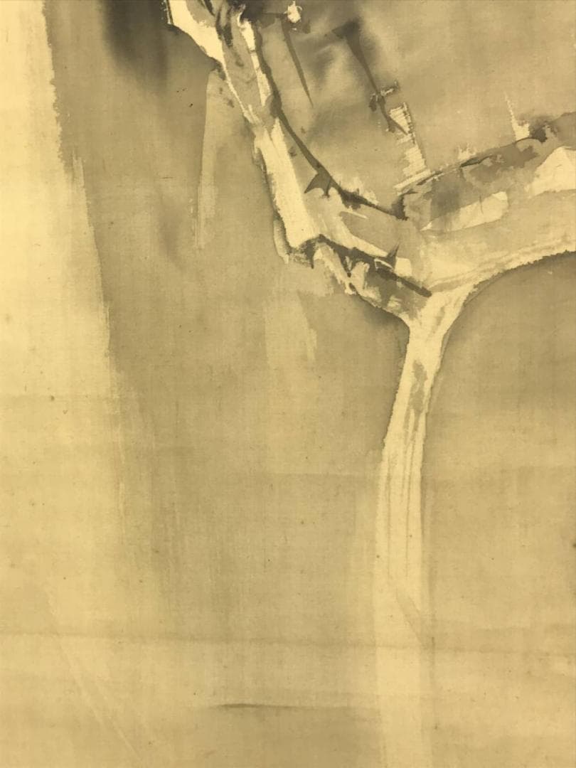 作者不詳/楽哉/寒滝風雪図/山水図/掛軸/名家伝来/AD-191