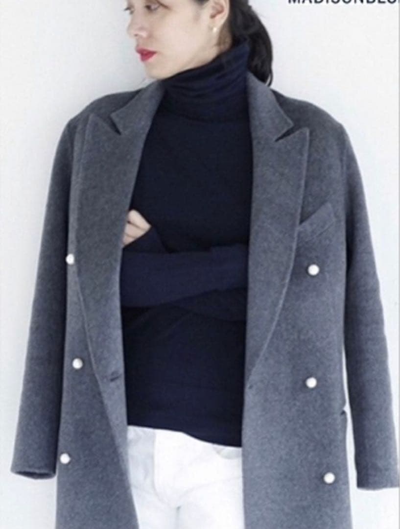 MADISON BLUEパールボタンチェスターコート　01