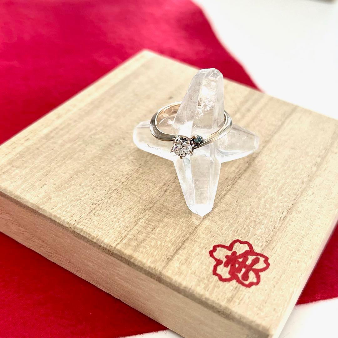 ネ*コ様 杢目金屋リング　指輪　ダイヤモンド　一粒　ブランド　婚約指輪　K18