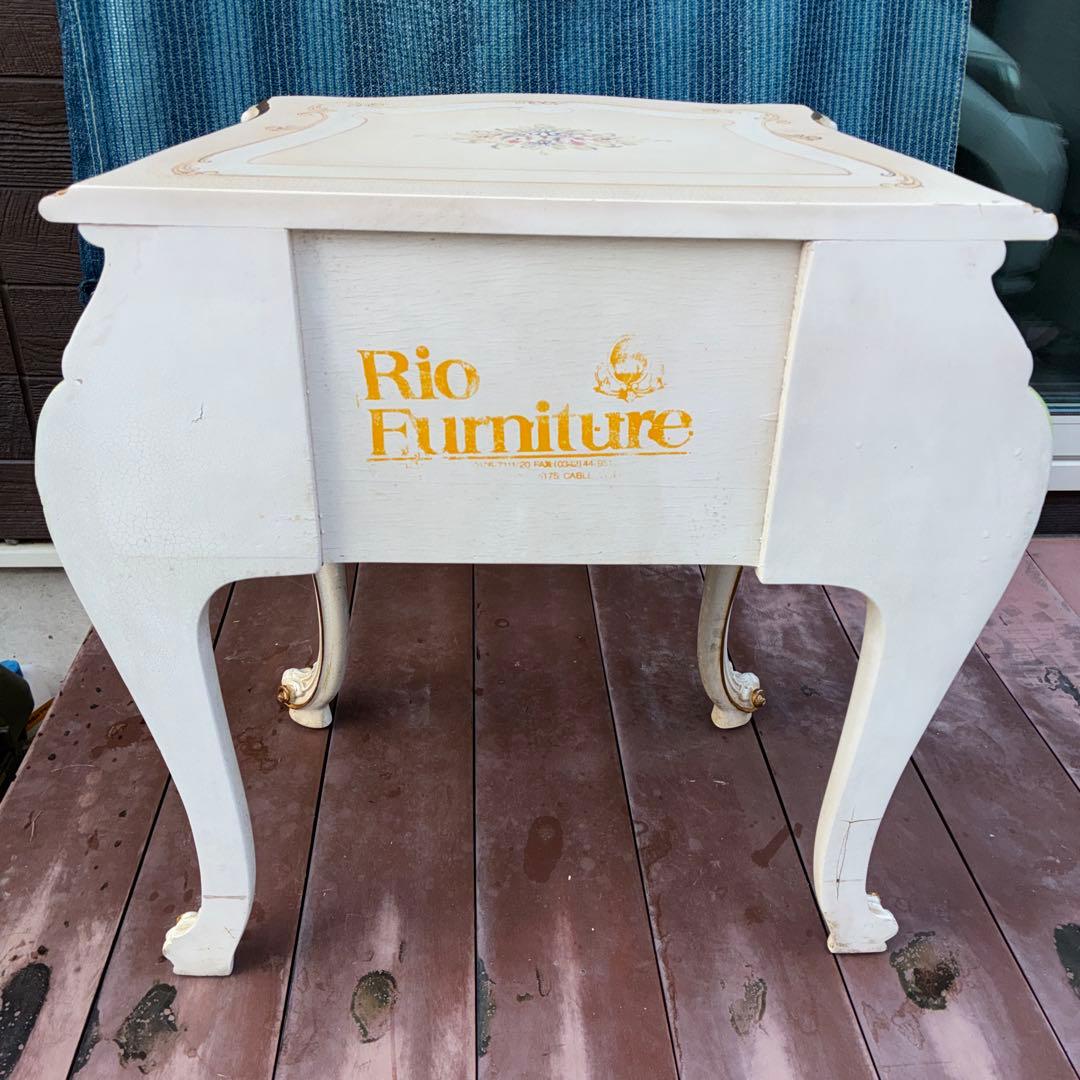 【中古品】RIO FURNITURE　ロココ調コンソールテーブル 引出し2段式