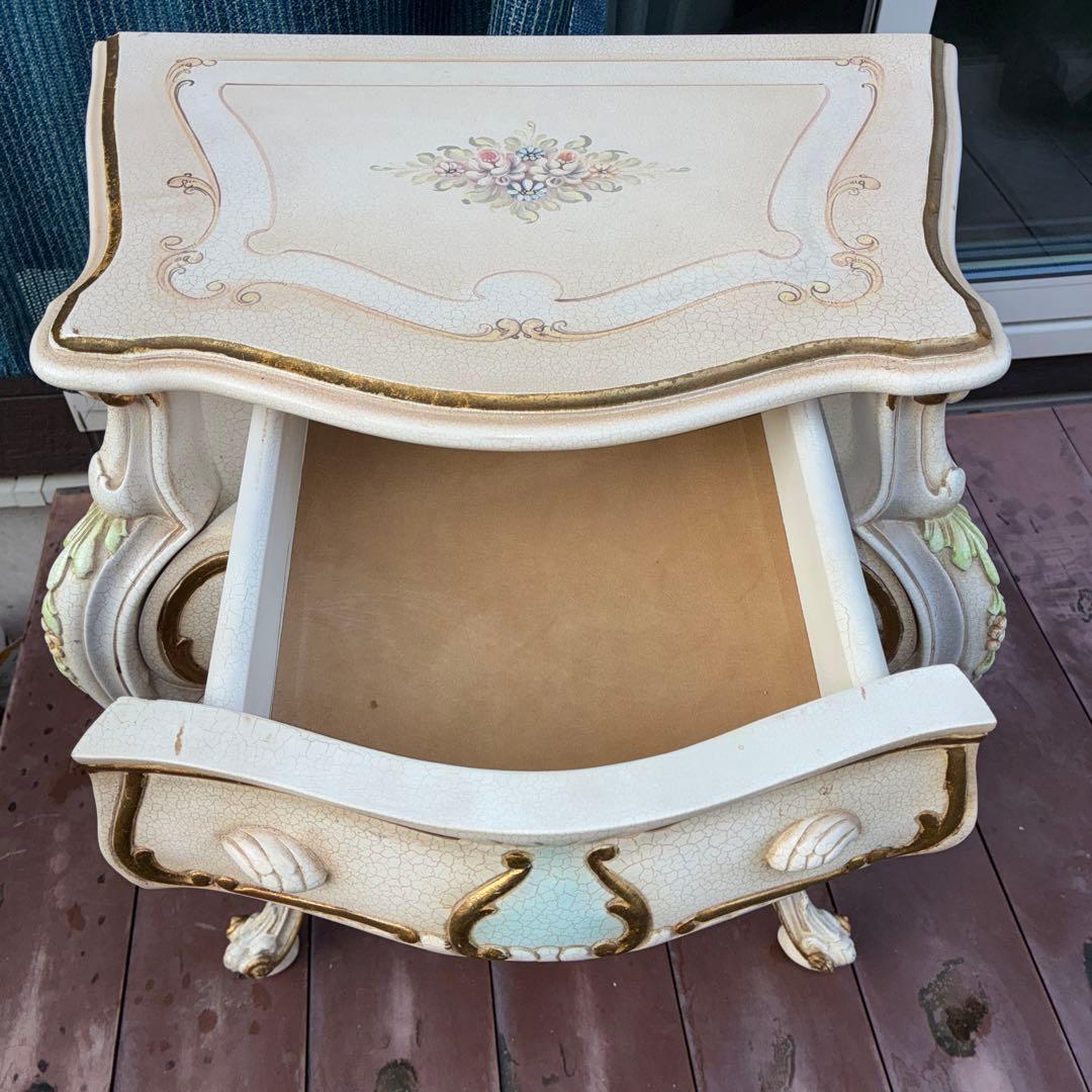 【中古品】RIO FURNITURE　ロココ調コンソールテーブル 引出し2段式