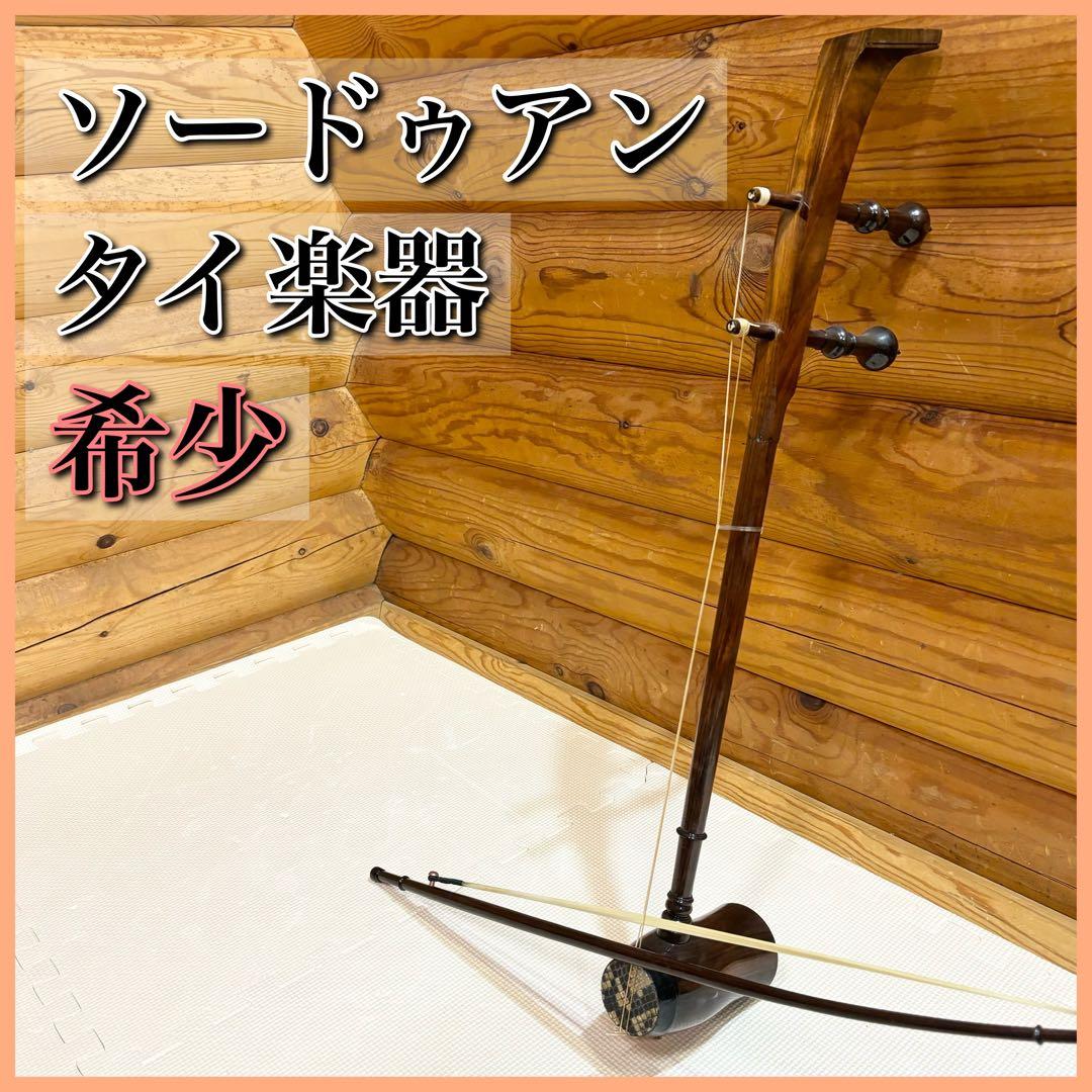 【希少】タイ楽器 ソードゥアン ニ胡 弦楽器 民族楽器