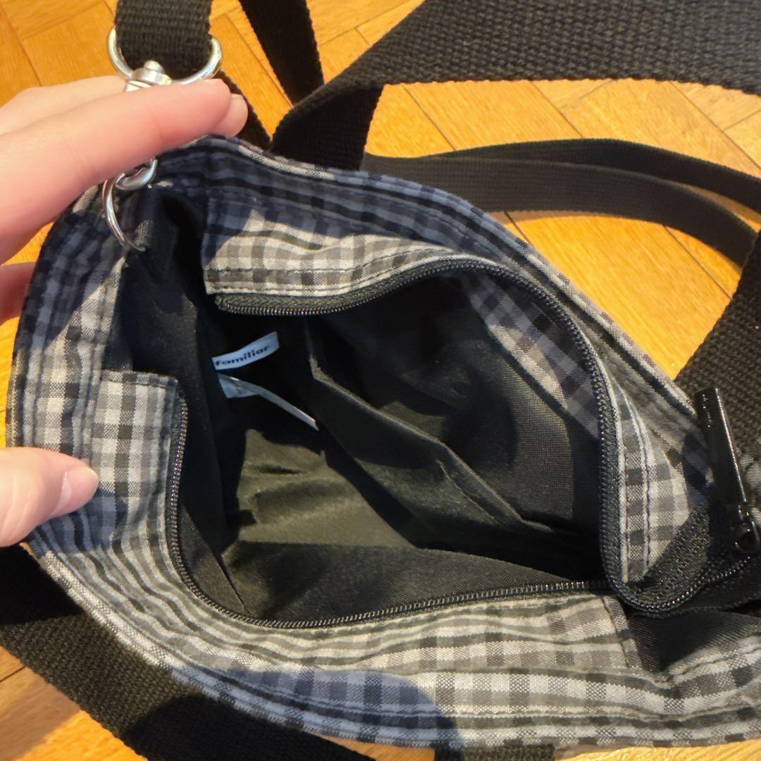 ファミリアチェックショルダーバッグ　ふるさと納税