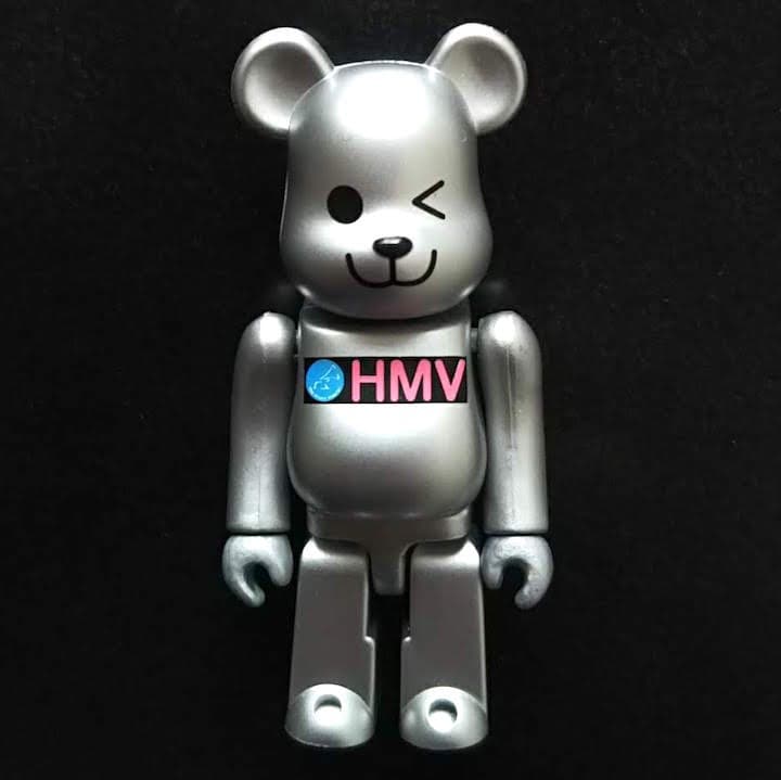 ★極上シルバー★『HMV』ベアブリック１st☆キューブリック☆ソフビ☆bape