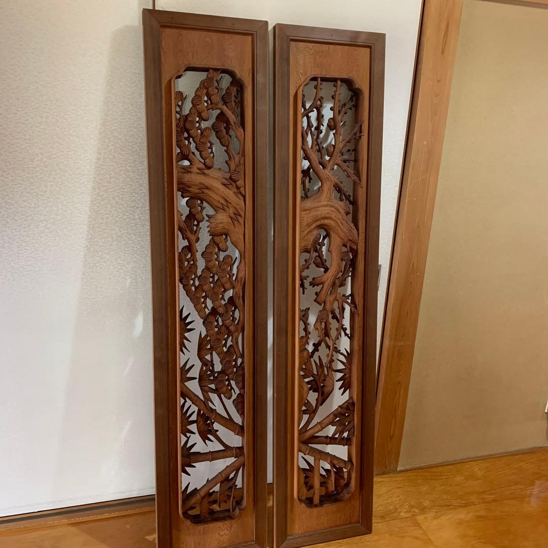 れいこ 彫刻欄間、、、松竹梅