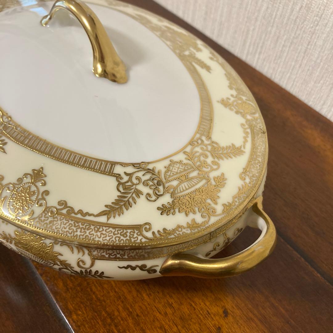 SALE 未使用品　オールドノリタケ　スープチューン　 アンティーク　金彩