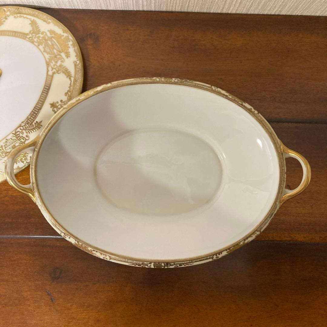 SALE 未使用品　オールドノリタケ　スープチューン　 アンティーク　金彩