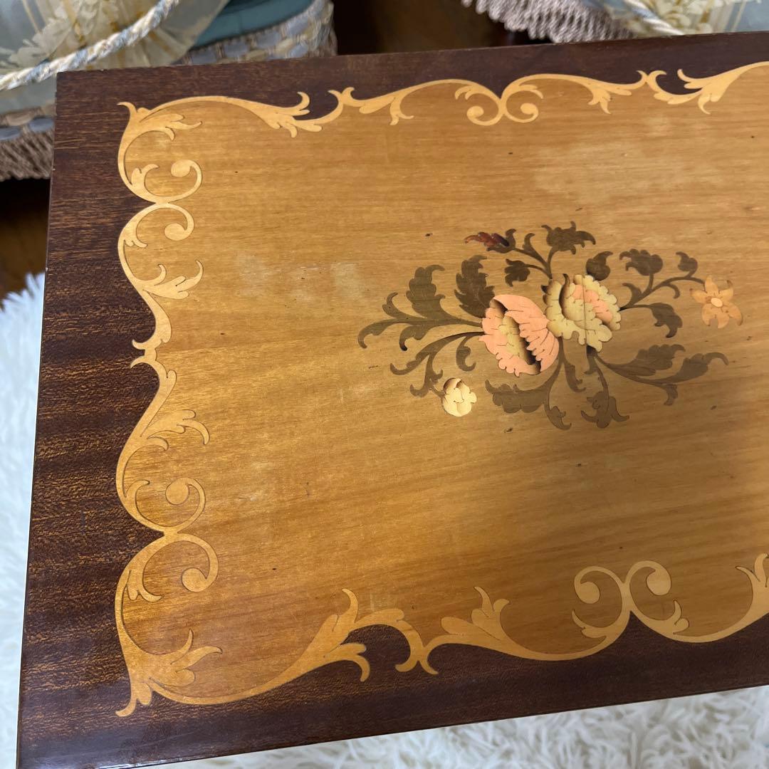 ITALY 象嵌 オルゴール サイドテーブル