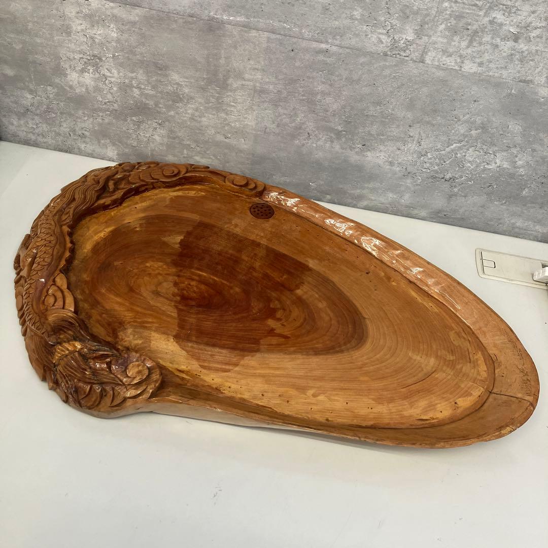 アンティーク 中国骨董 龍彫刻 天然木 原木茶盤 工芸茶盤 茶器 茶船 敷板