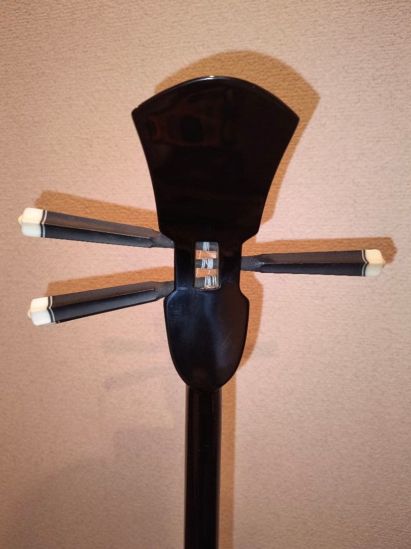 沖縄三線　 本革　 ケース黒　　蛇皮