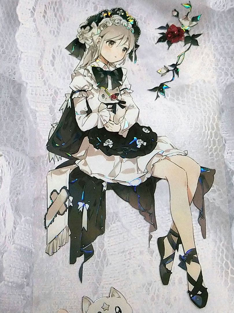 J541＃圣心玫瑰(贝壳光)shine切り売り海外人物マステ女の子