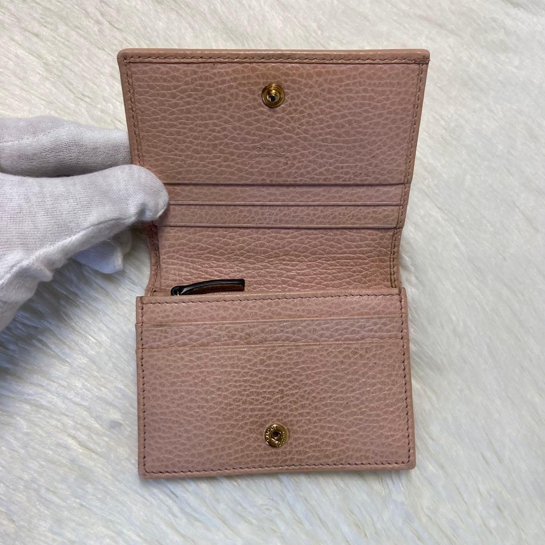 早い者勝ち　GUCCI グッチ　二つ折り　財布　コンパクト　ベージュ　アイボリー