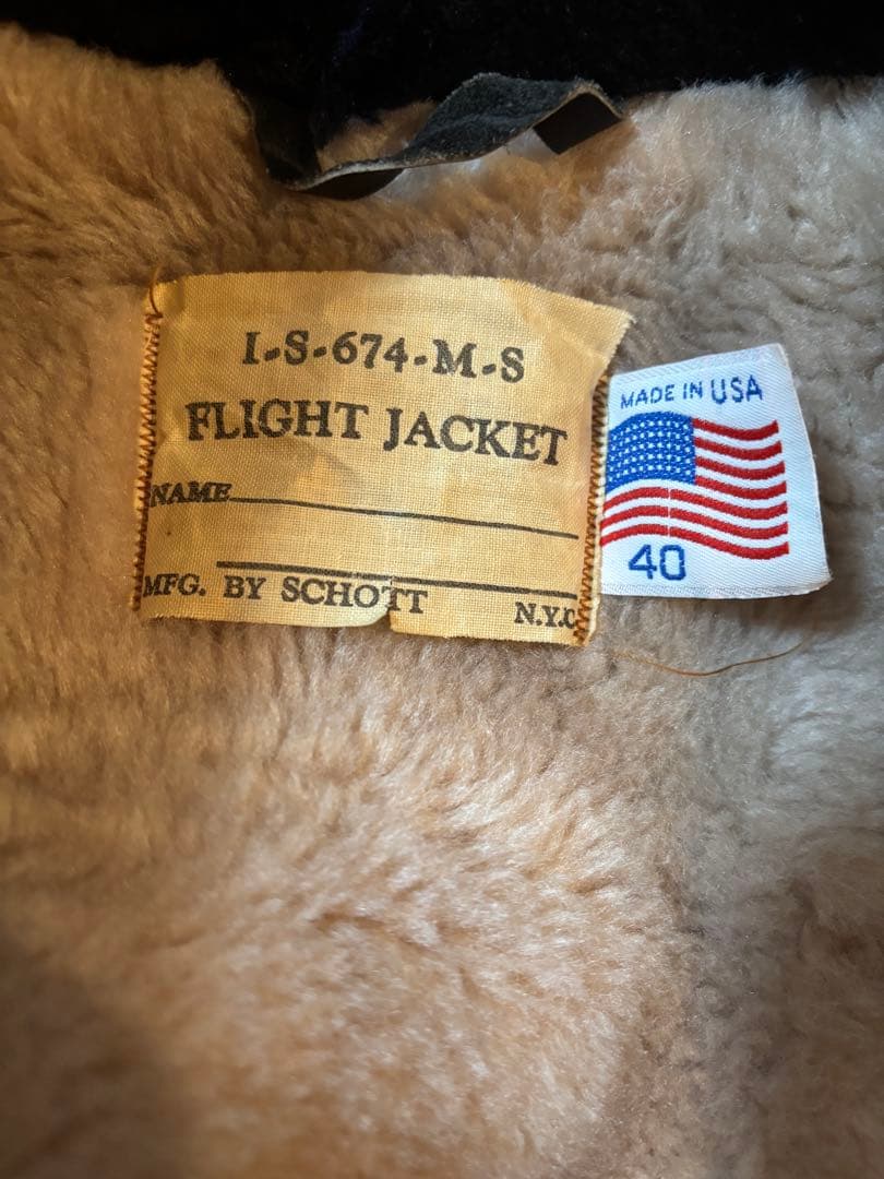 schott ショット　レザージャケット　ボア　ボンバー