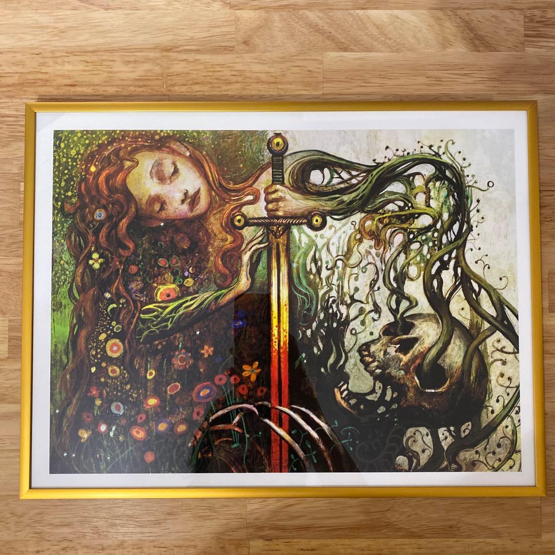 復讐に燃えた再誕　アートプリント額入り