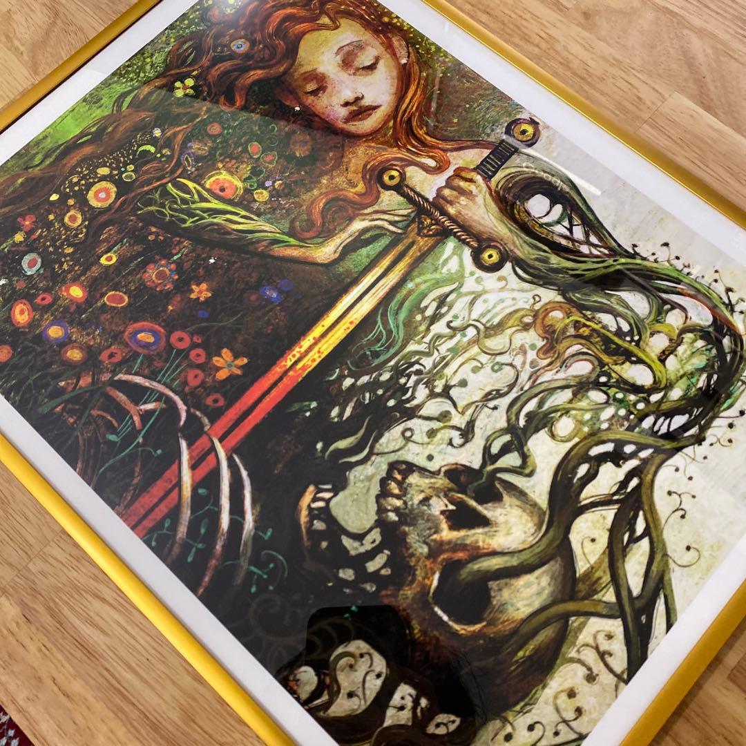 復讐に燃えた再誕　アートプリント額入り