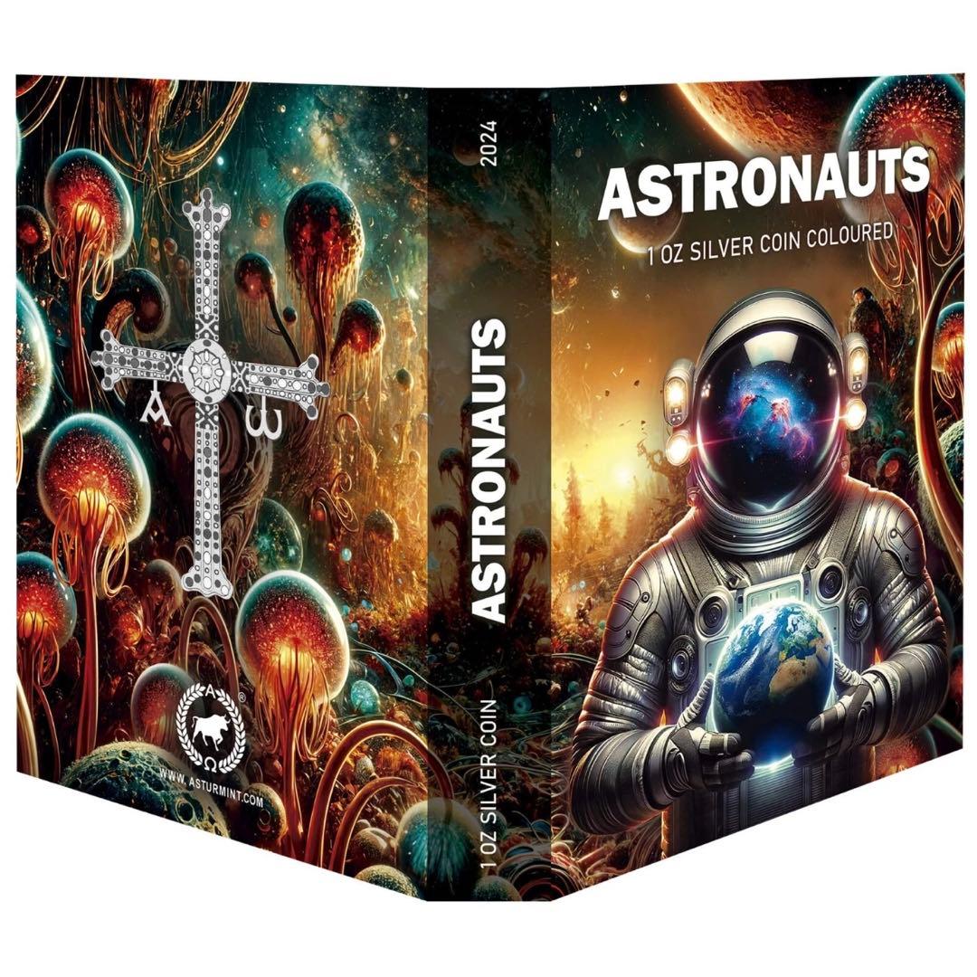 メイプルリーフ 銀貨 アストロノーツ 両面カラー ブラックルテニウム 1オンス