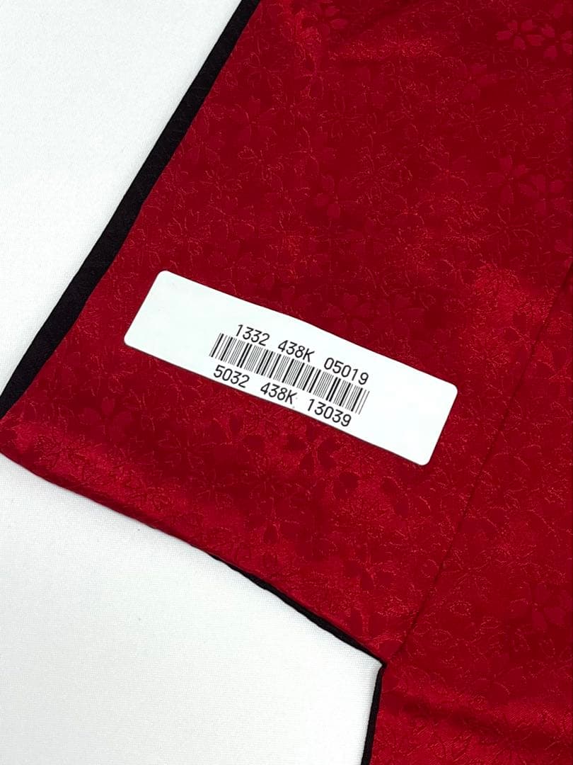 振袖 金彩 紋意匠 橙色×赤みの黒系 正絹 S161