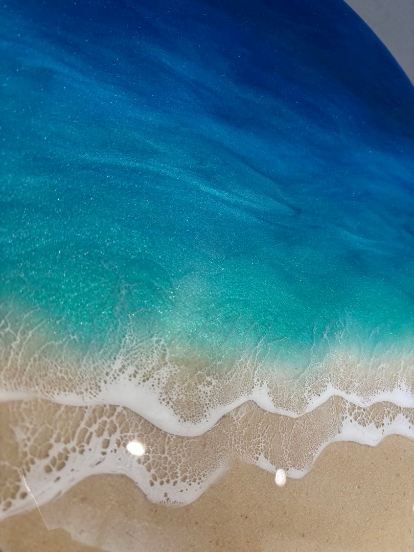 レジンアート　ミニラック　サイドテーブル　ミニラック　海レジン　ミニテーブル