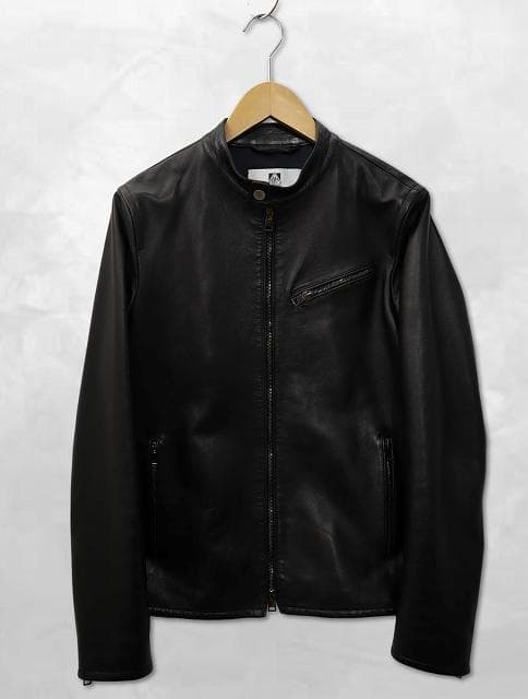 MOLEC モレック プロンジェラムレザー シングル ライダースジャケット 44