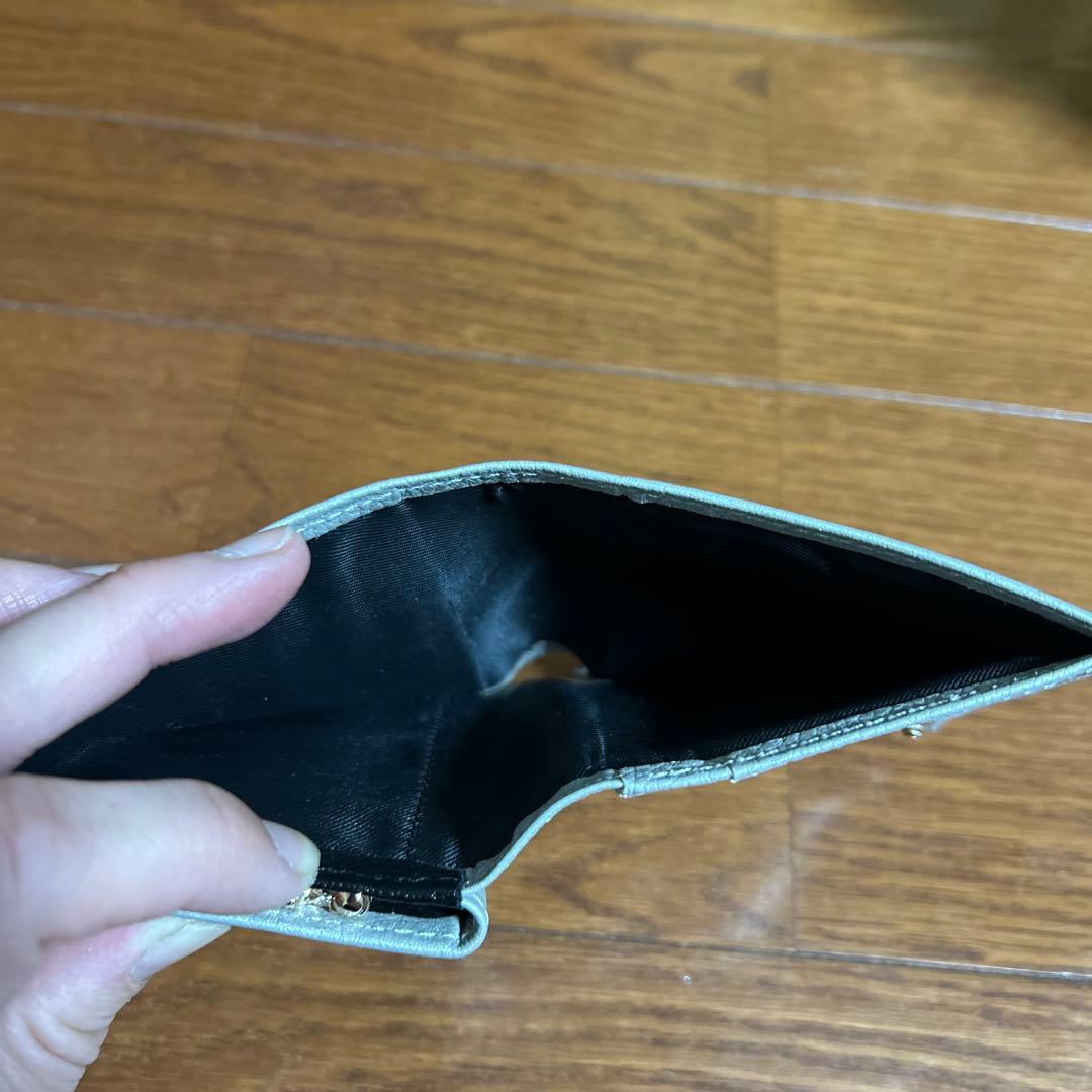 皇居　二つ折り財布　シルバー