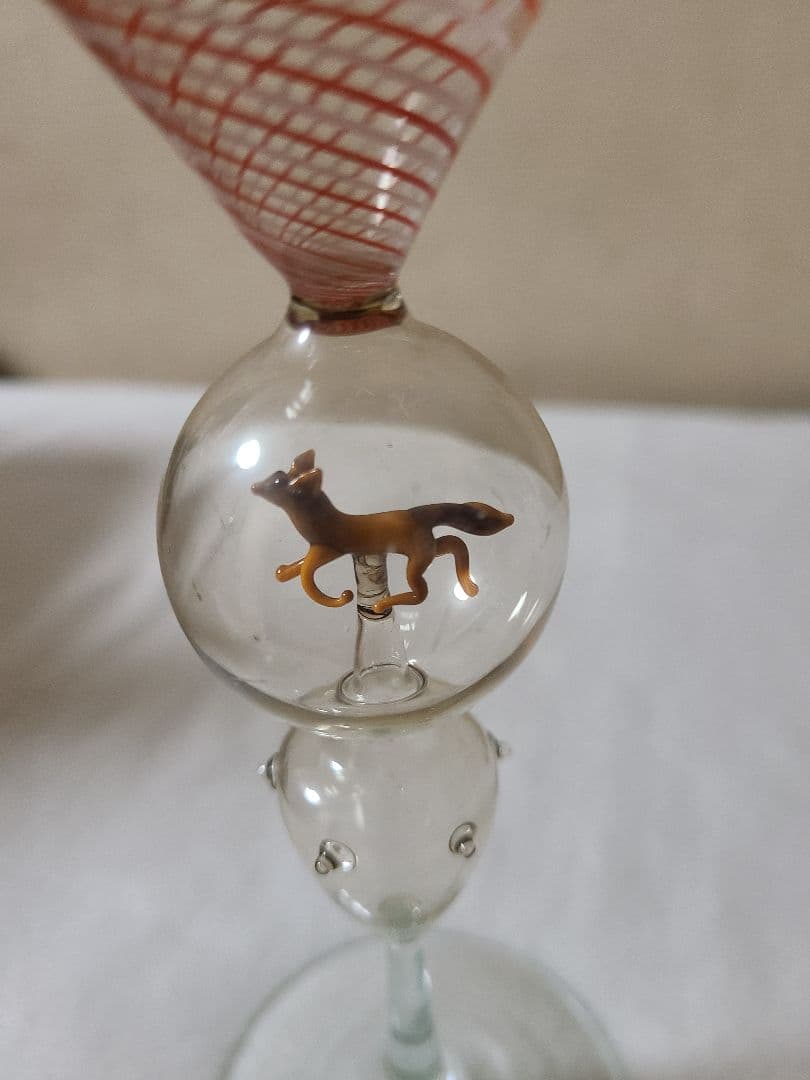 オーストリアアンティークフィギュア入りビミニグラス