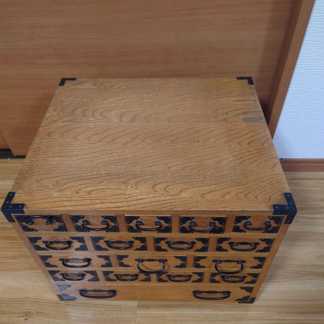 骨董品　薬箪笥　薬箱　小箪笥　5段小引き出し　17杯　昭和レトロ　和箪笥