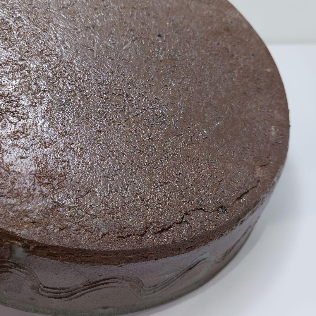 専用Y2846-3 茶道具 須恵窯 徳沢守俊 鉢 建水 直径22㎝ 共箱　て