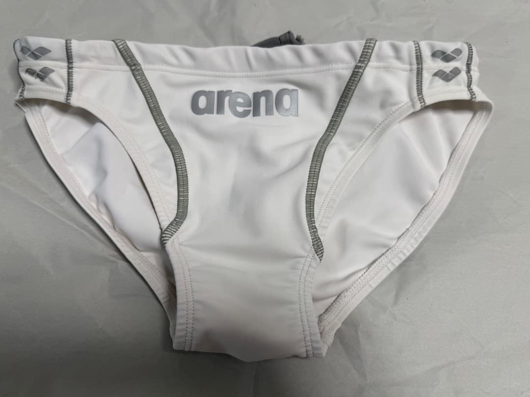 【Lサイズ】arena 競泳水着 【ホワイト 白】競パン