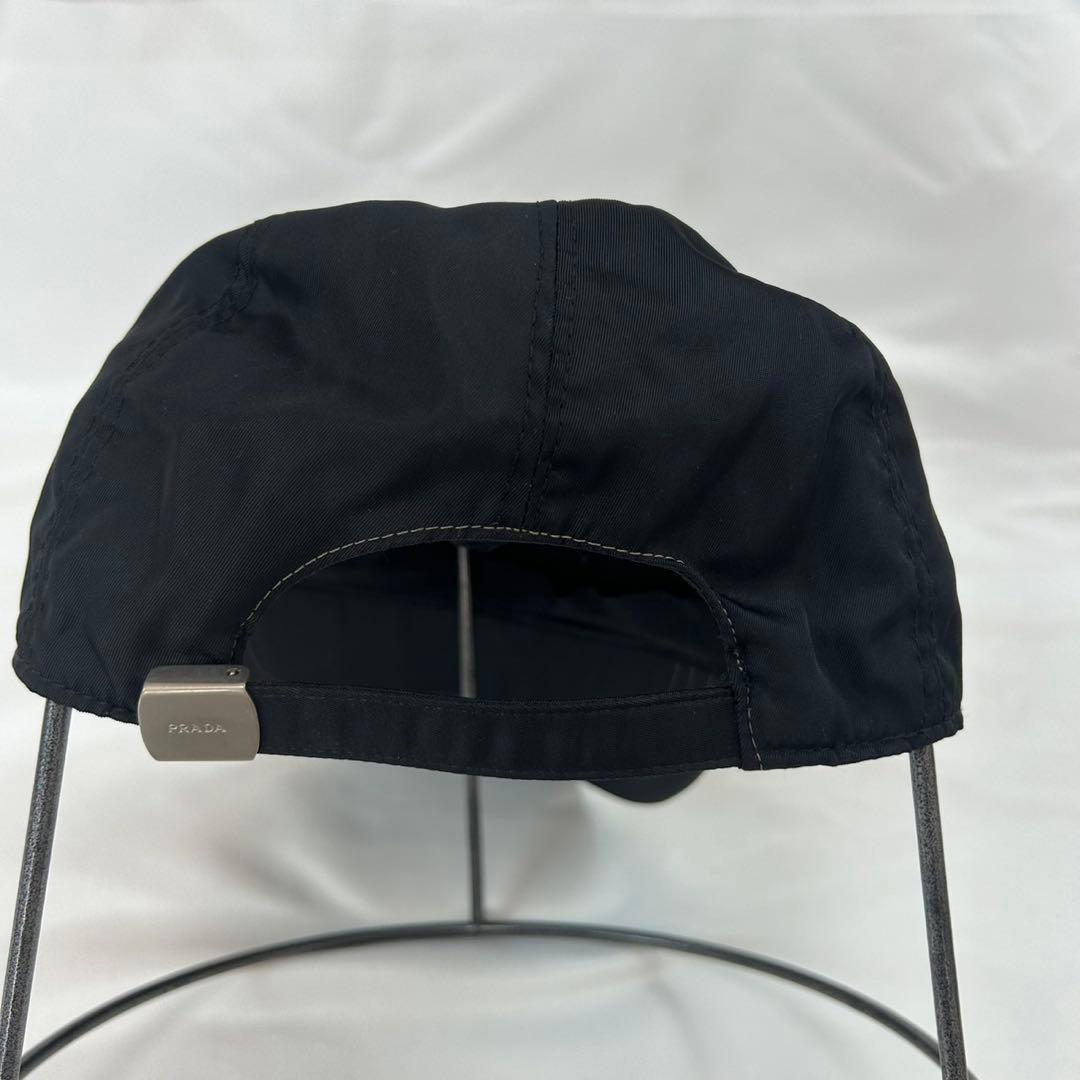 J531 プラダ イタリア製 ロゴ刺繍 ベースボールキャップ レディース