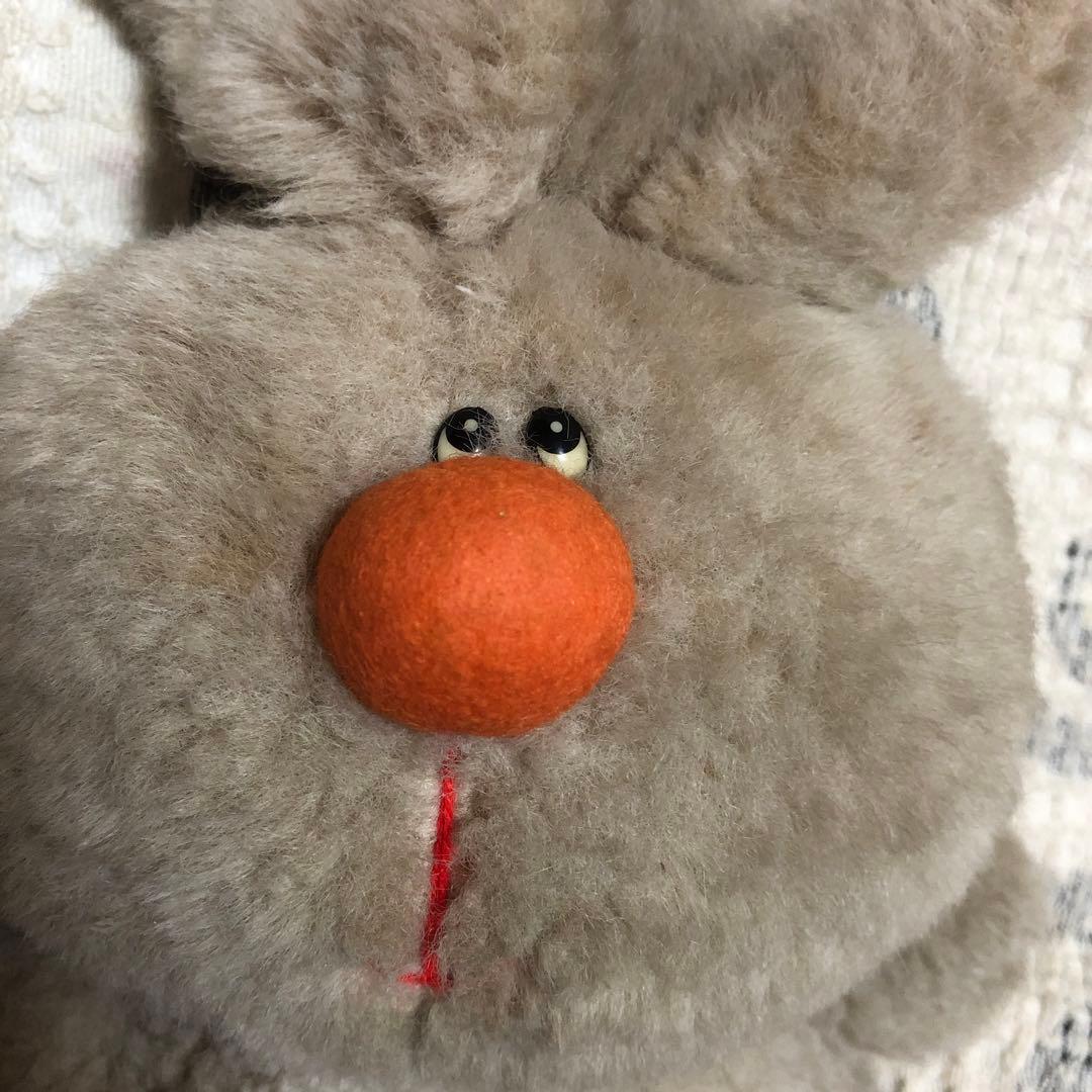 昭和レトロ　ヴィンテージ ぬいぐるみの三英　ウサギ＆クマ　ぬいぐるみ　中古品