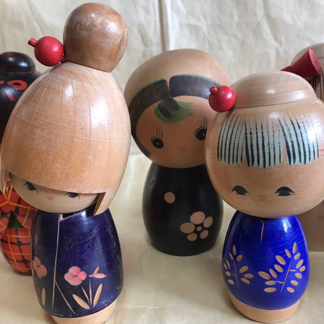 こけしセット民芸品　置物　日本　人形　伝統工芸品　インテリア こけし