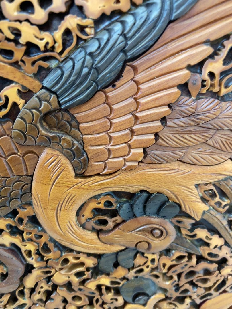 最高級アジアン木製彫刻椅子