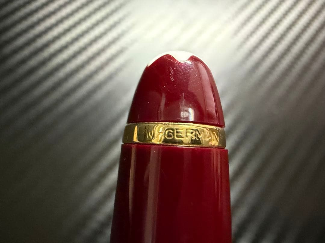 極美品 モンブラン マイスターシュテュック 144 ボルドー 全金 EF 万年筆