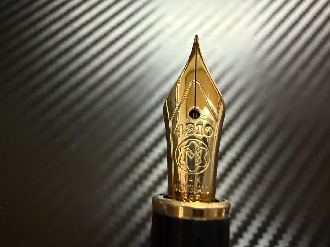 極美品 モンブラン マイスターシュテュック 144 ボルドー 全金 EF 万年筆