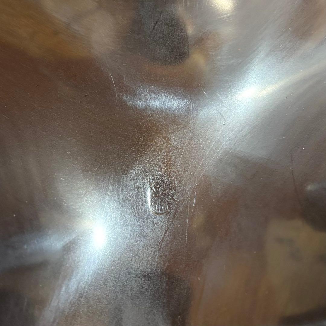 【美品】高岡鋳師 金森紹栄作 南鐐摘み平丸霰釜添 唐銅鬼面風炉 茶釜