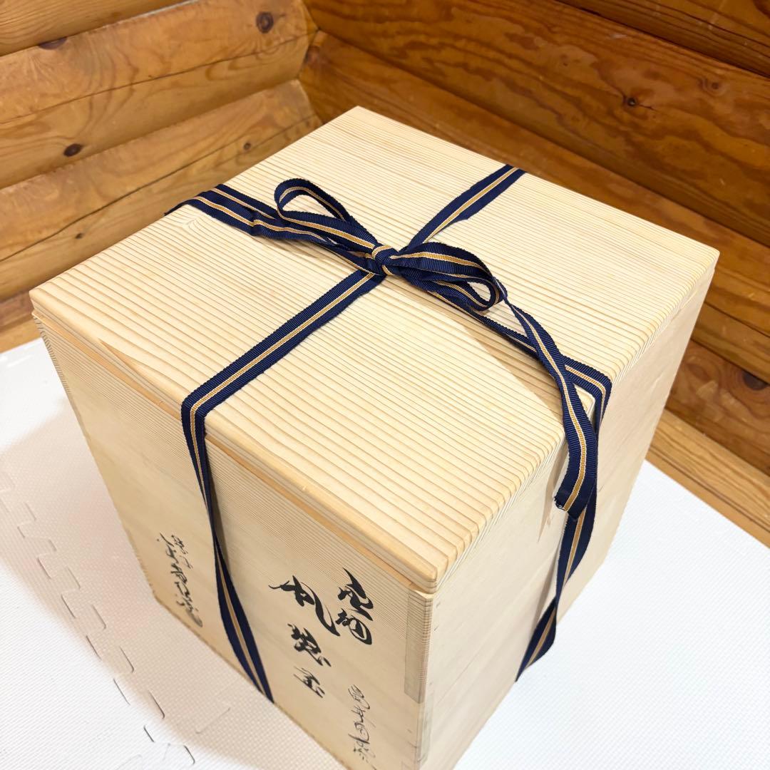 【美品】高岡鋳師 金森紹栄作 南鐐摘み平丸霰釜添 唐銅鬼面風炉 茶釜