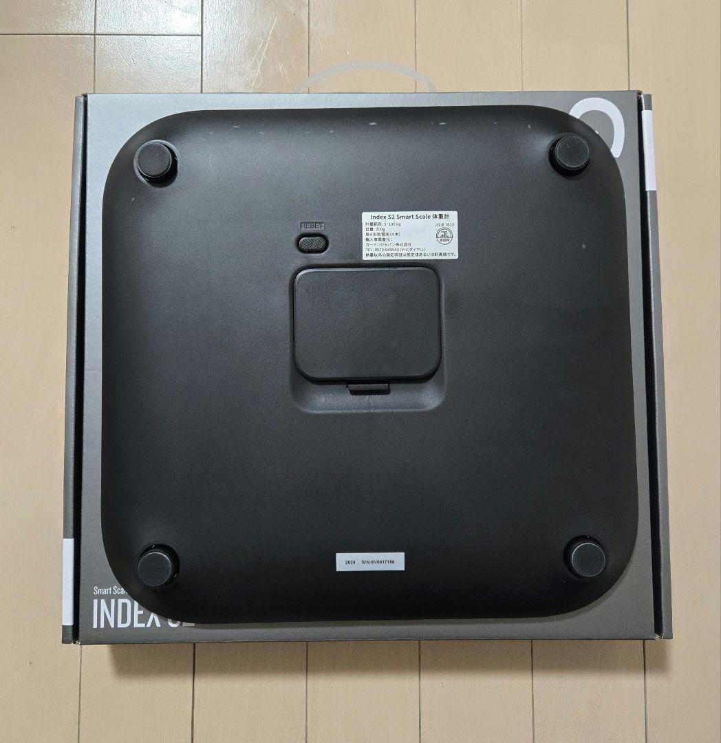 【中古】GARMIN INDEX S2 BLACK　体重計・体脂肪率