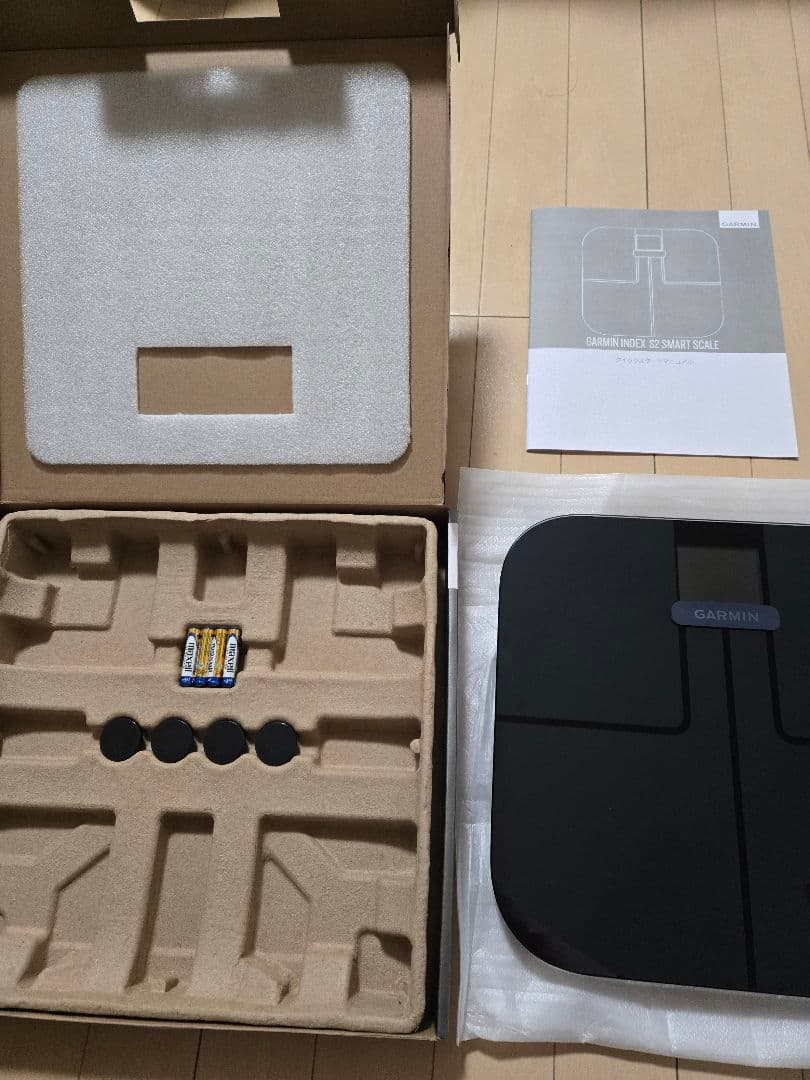 【中古】GARMIN INDEX S2 BLACK　体重計・体脂肪率