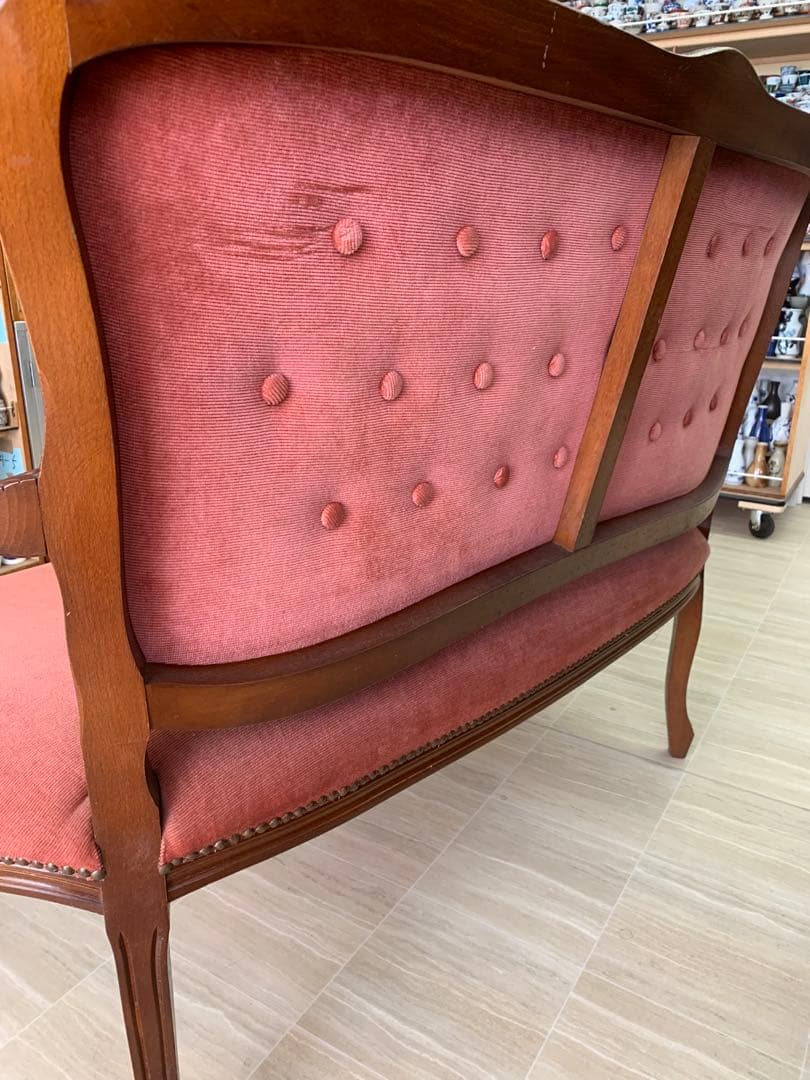 アンティークソファー　ベルベット　ヴィンテージ